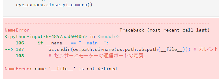Python NameError: name '__file__' is not definedのエラー